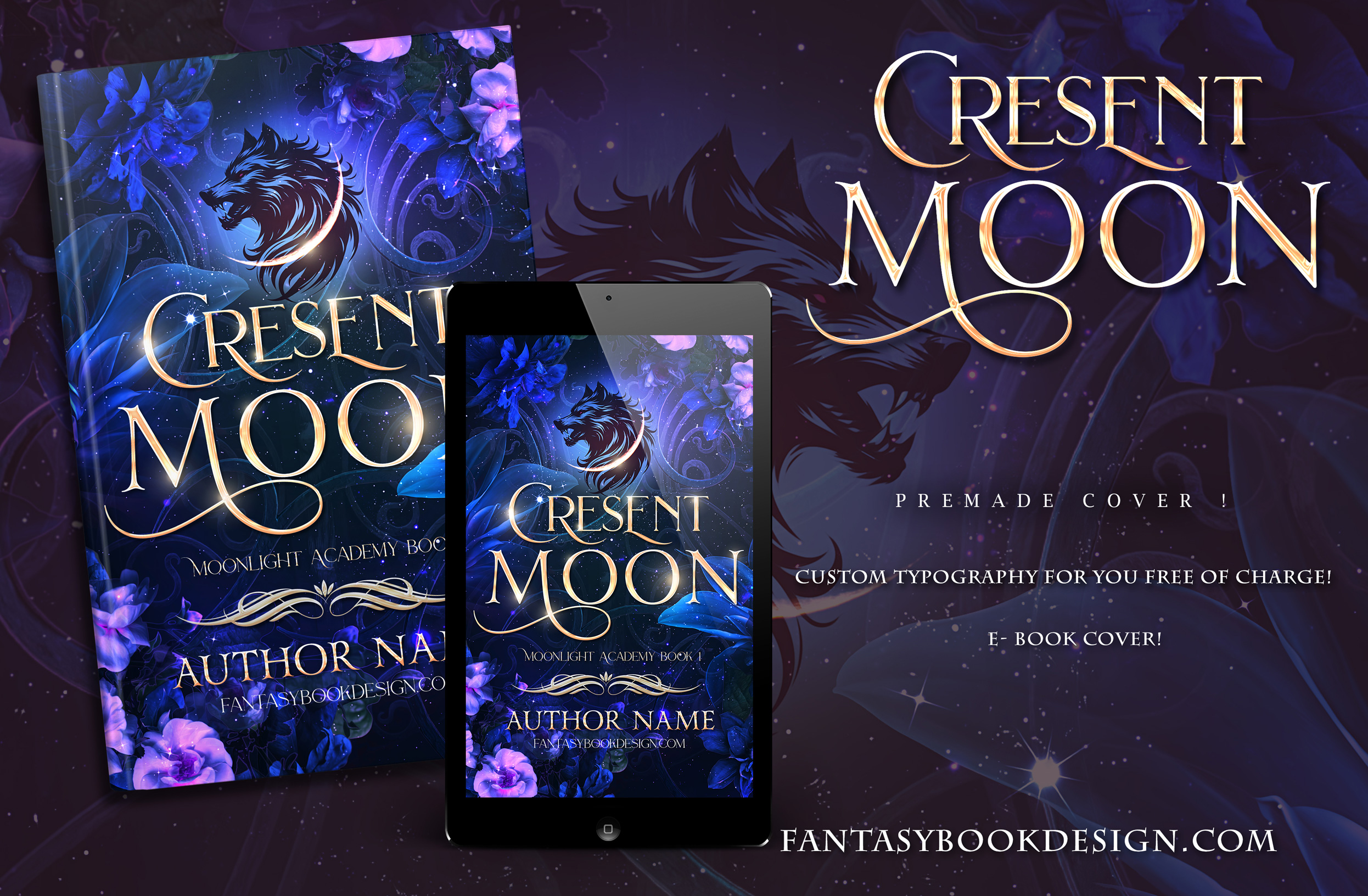 premade book cover design