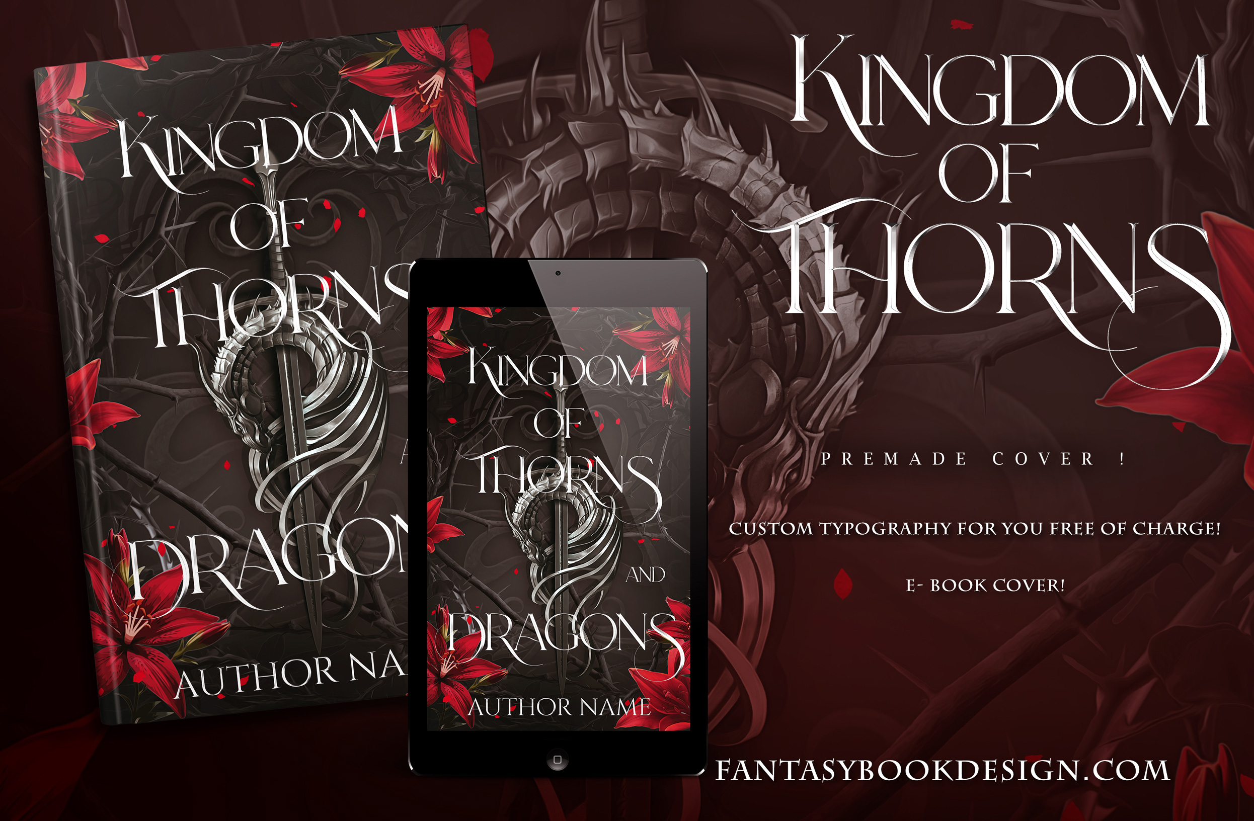 premade book cover design